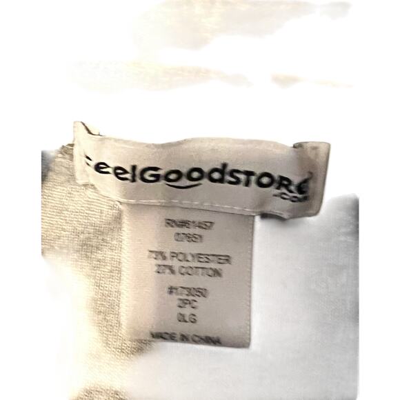 NWOT Feel Good Store Gray Velour Lounge Set 2PC Cowl Neck Top Pants Women’s L - Picture 3 of 8